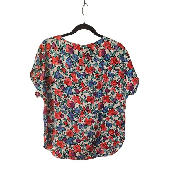 Vintage Vibrant Floral Delight Top - Picture 1 of 8